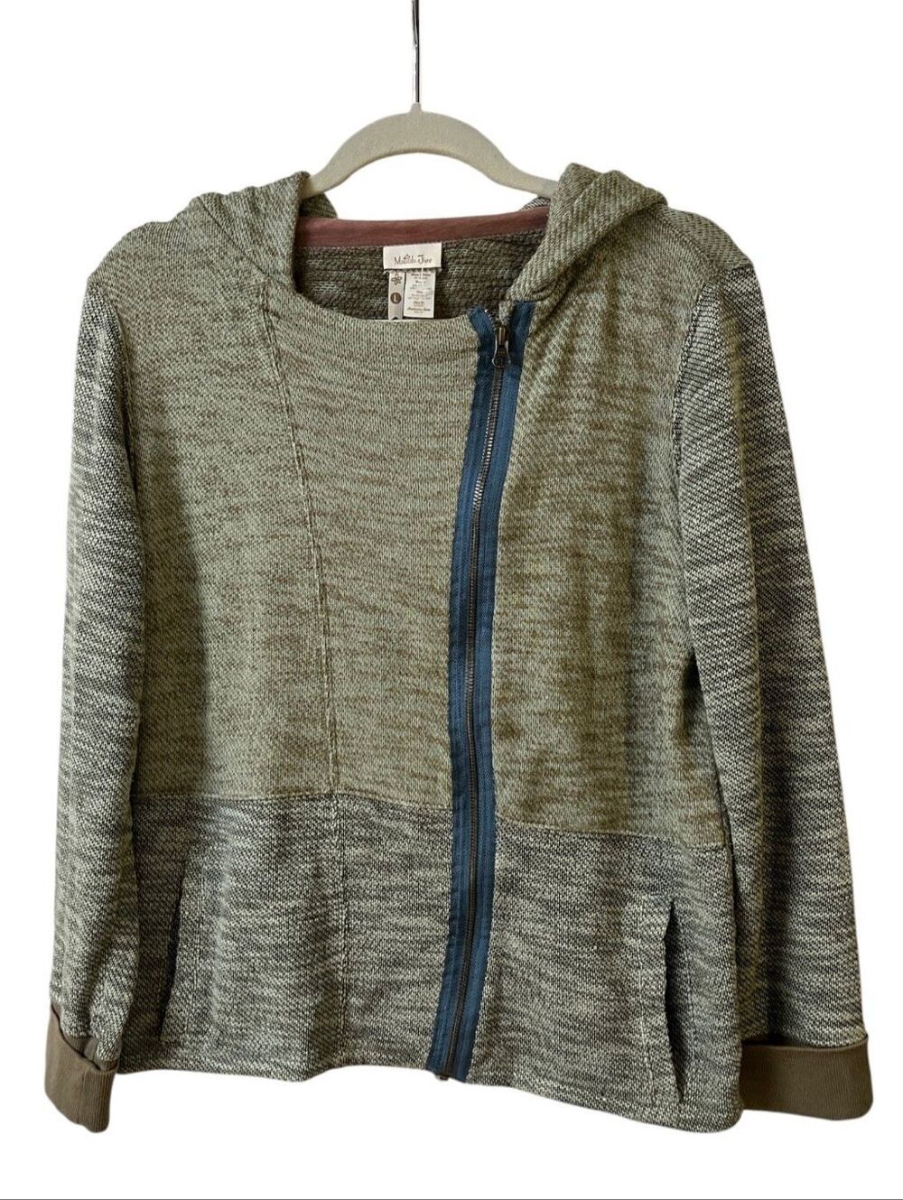Matilda Jane hooded zip jacket green large
